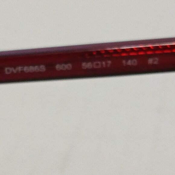 VTG Diane Von Furstenberg DVF 686S 600 CRYSTAL RUBY RED SUNGLASSES NEW main image 6